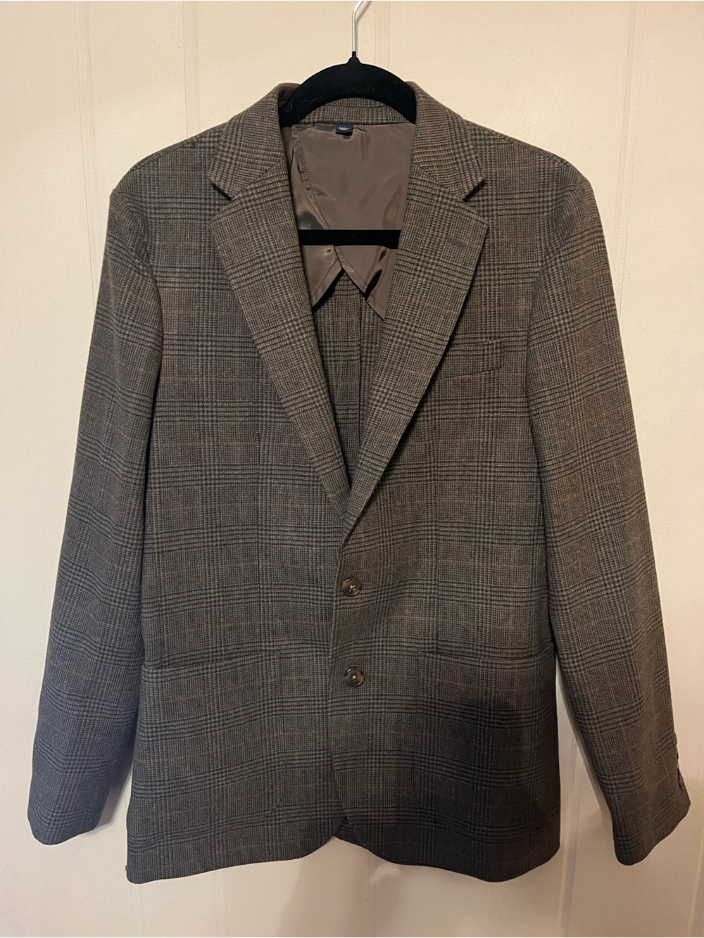J. Crew Men's Glen Plaid Sport Coat in Gray/Brown